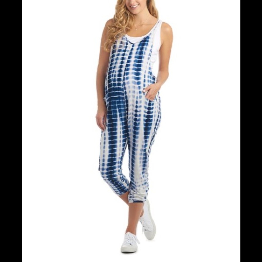 Everyone Grey Maternity Tie Dye Jumpsuit